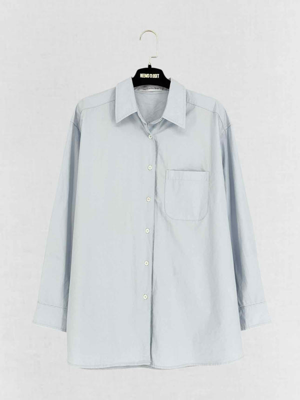 THE FRANKIE SHOP Pale Blue Size Medium Shirt