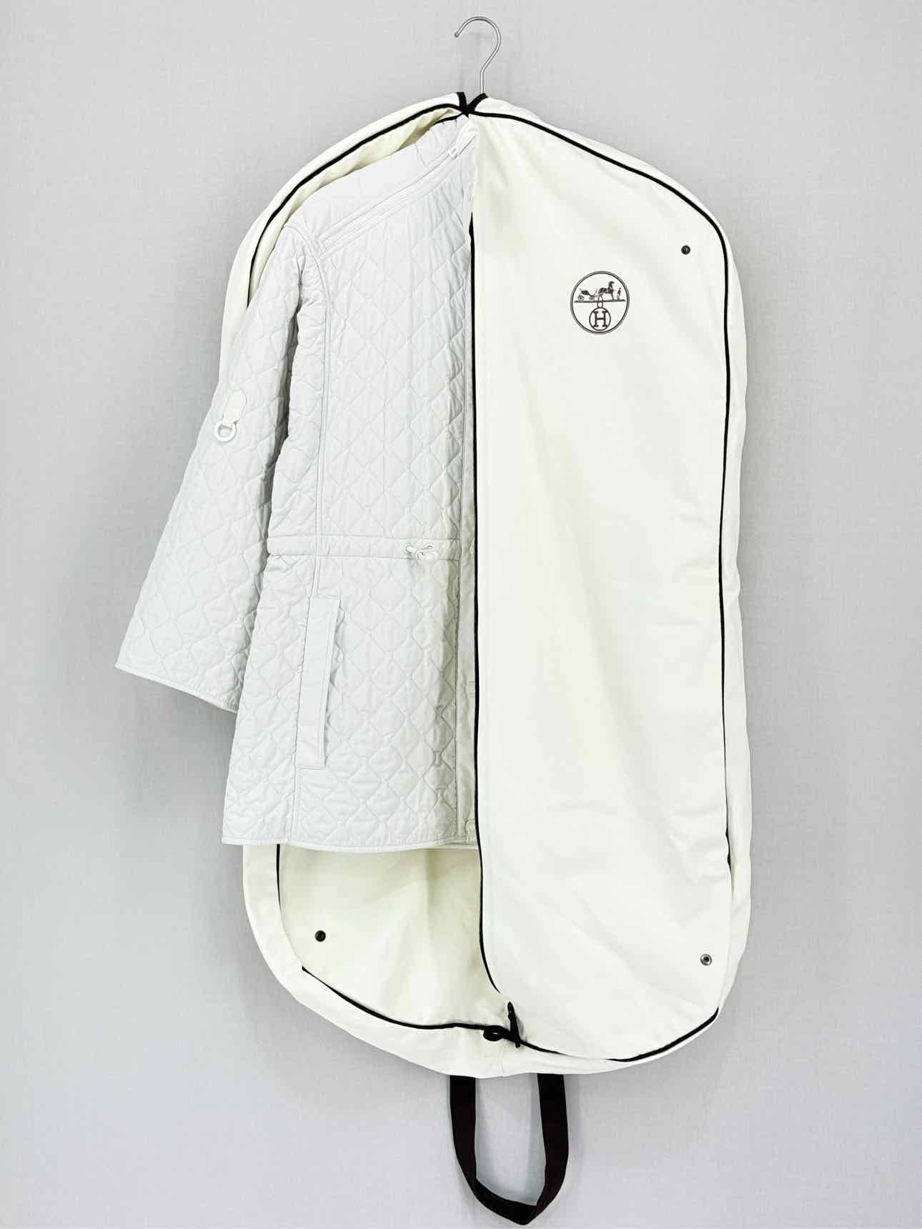 HERMES Off-white Quilted Size US 2 Jacket