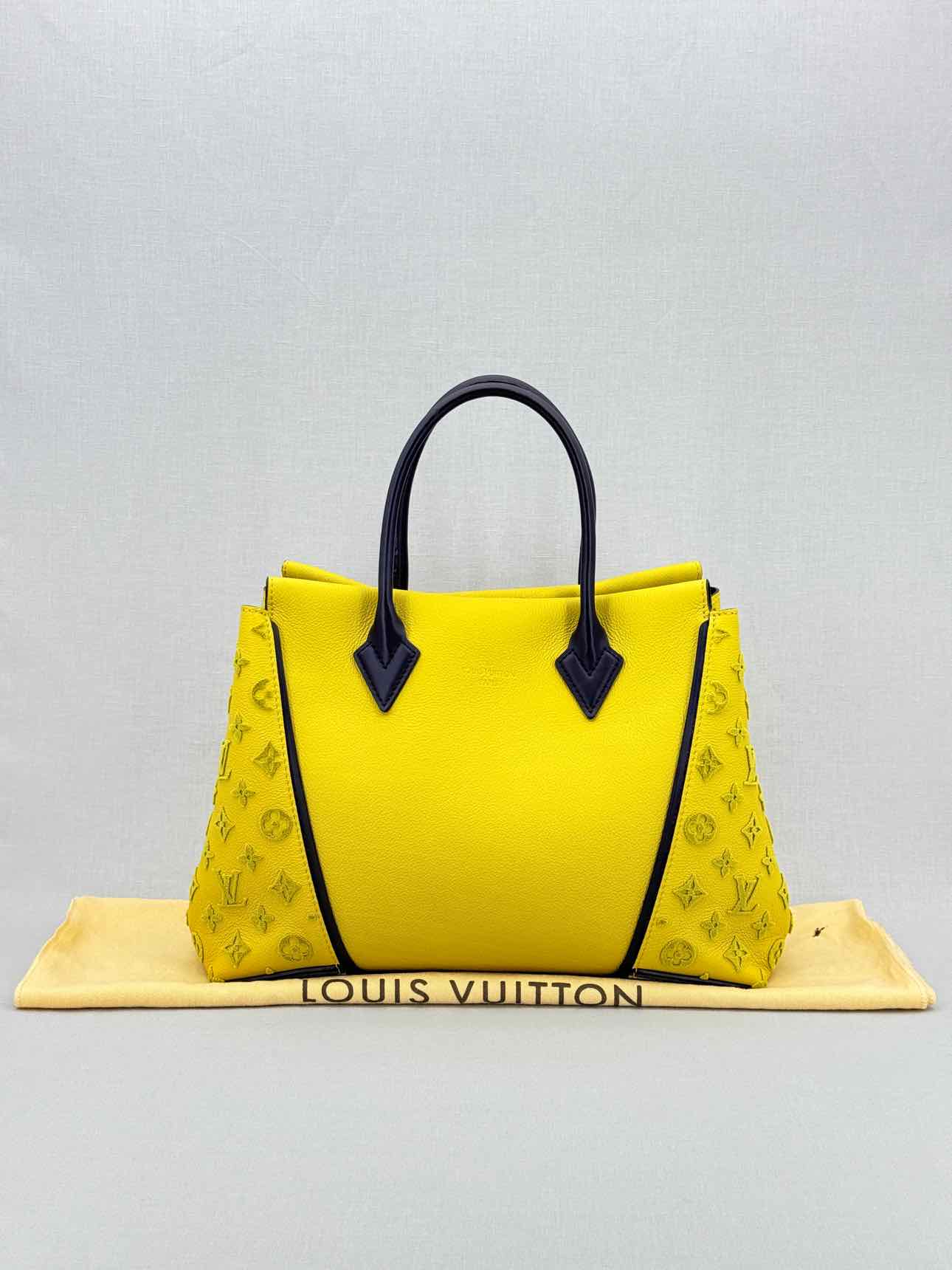 LOUIS VUITTON W Yellow Monogram Tote Bag