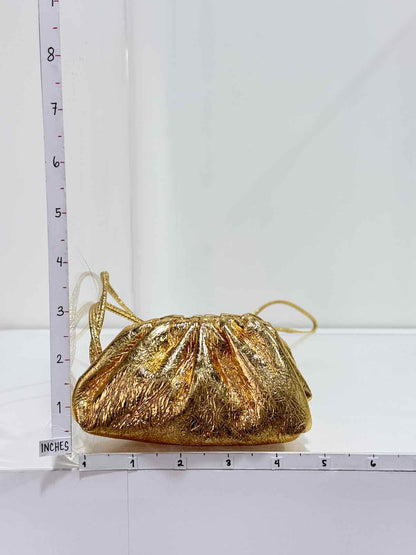 BOTTEGA VENETA Gold Metallic Coin Wallet