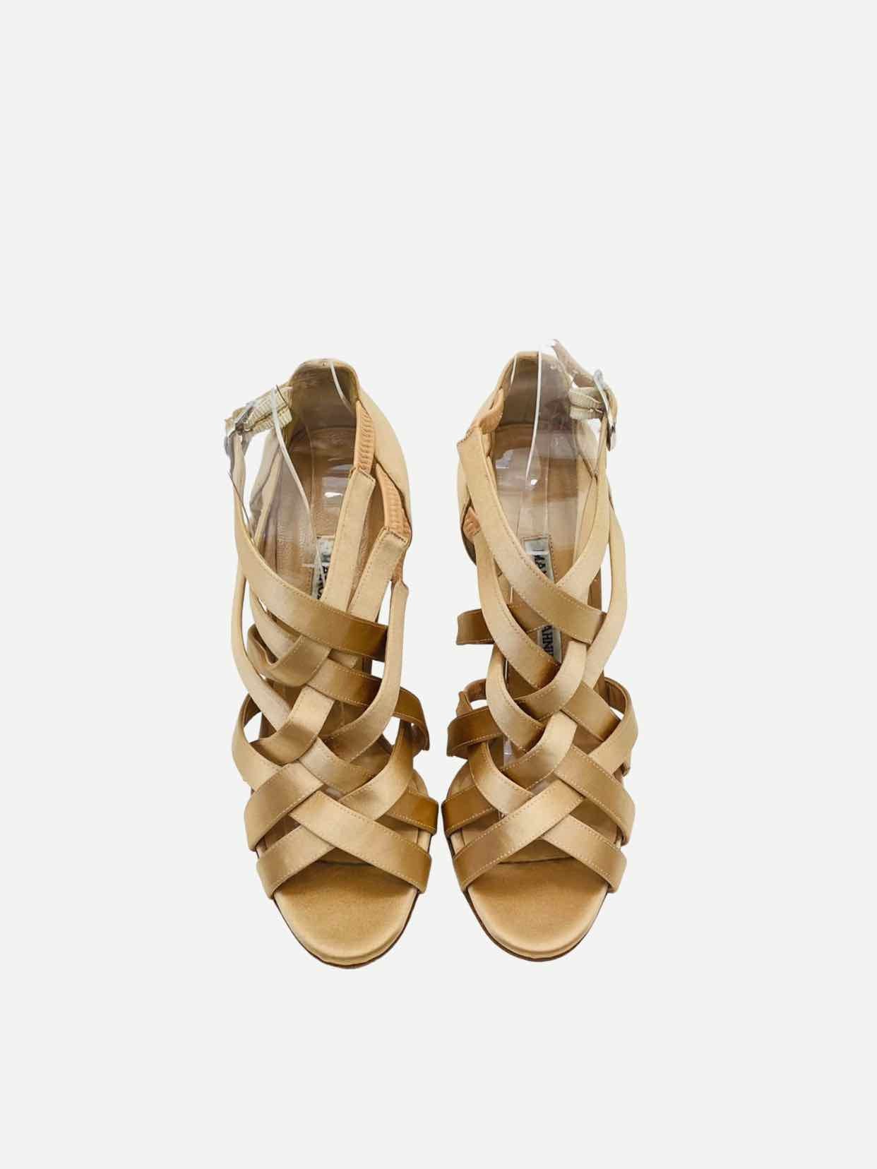 MANOLO BLAHNIK Beige Heeled Sandals