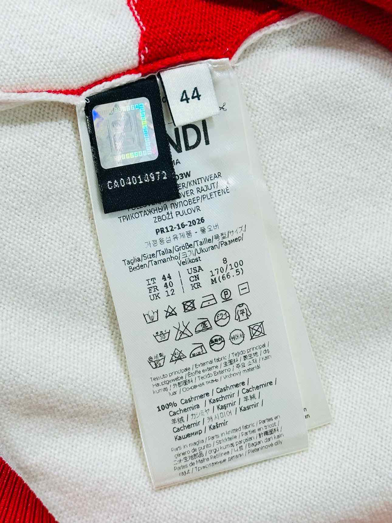 FENDI Red & White Harlequin Size US 8 Outfit Set