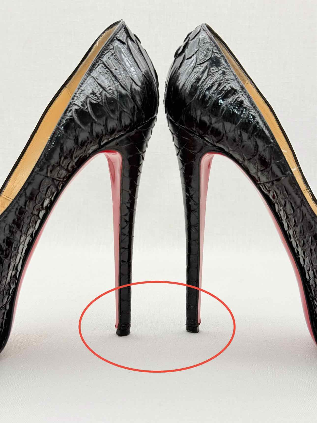 CHRISTIAN LOUBOUTIN Lady Peep Black Size EU 40 Pumps