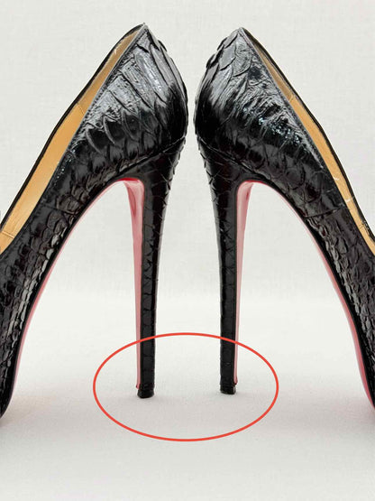 CHRISTIAN LOUBOUTIN Lady Peep Black Size EU 40 Pumps