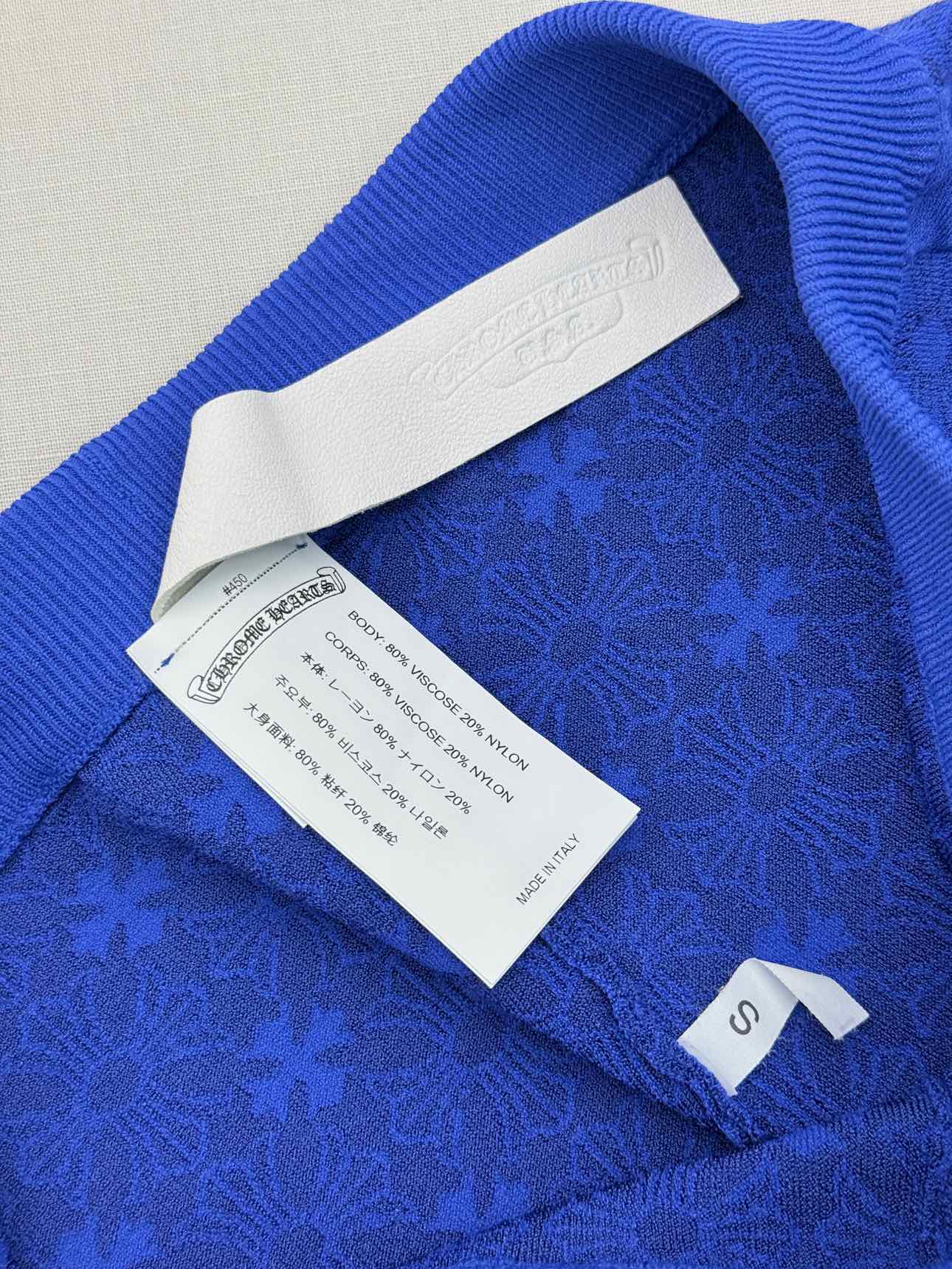 CHROME HEARTS Blue Monogram Size Small Shorts