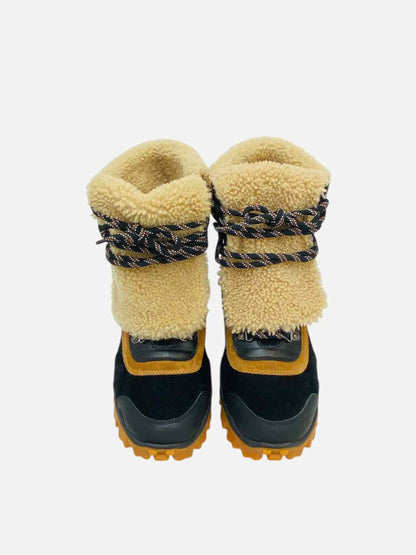 MONCLER Harriet Beige & Black Boots 38