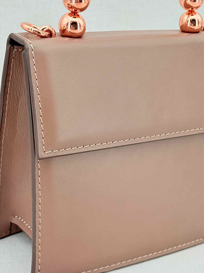 0711 Bea Ball Handle Brown Top Handle