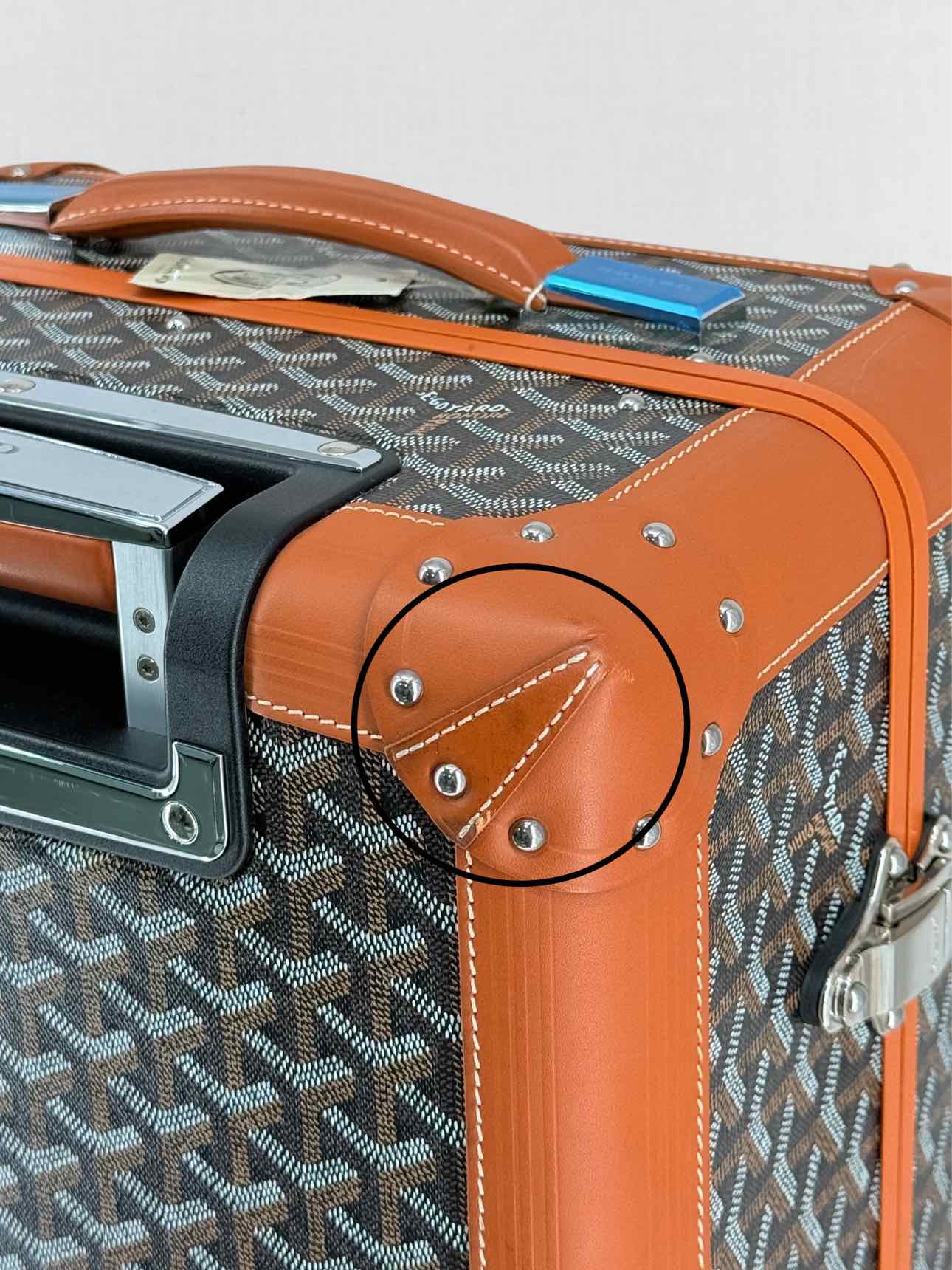 GOYARD Bourget Black & Tan Goryardine Rolling Luggage