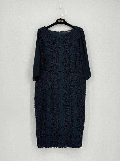 MARINA RINALDI Blue Size Large Knee Length Dress