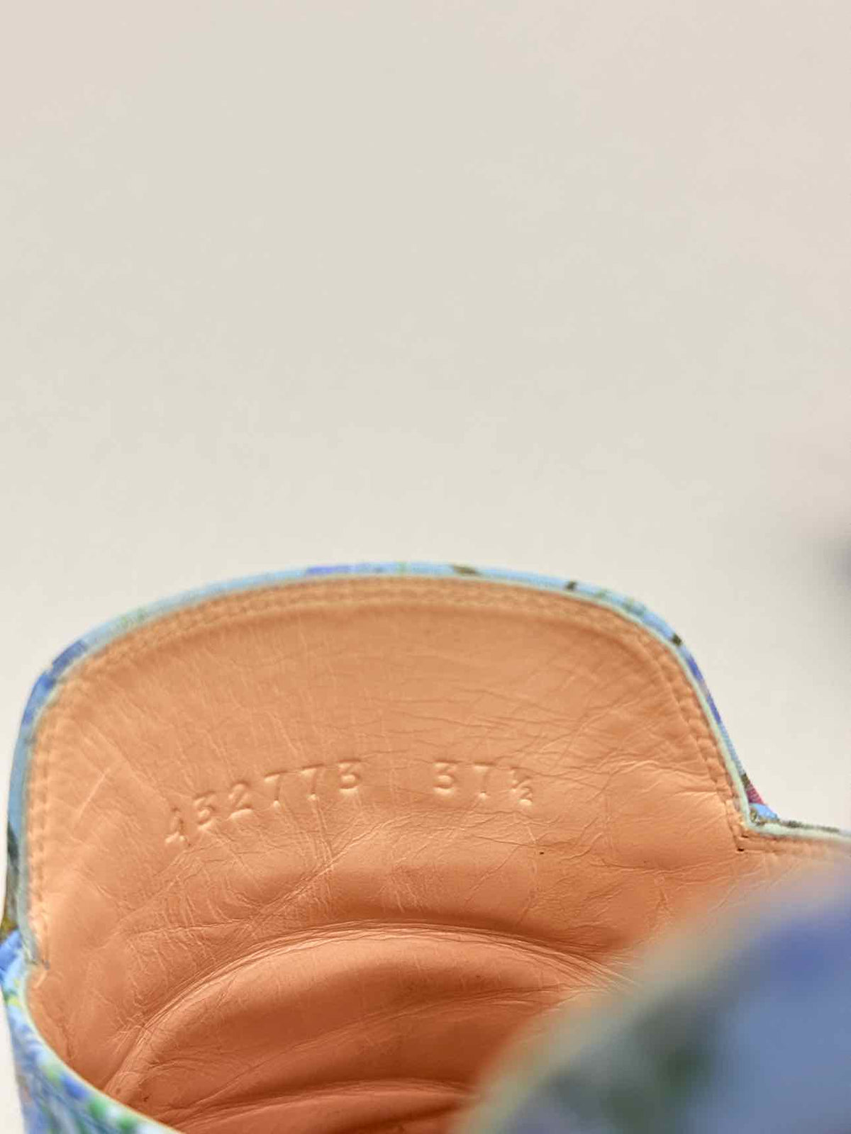 GUCCI Princetown Blue Multicolor Size EU 37.5 Mules
