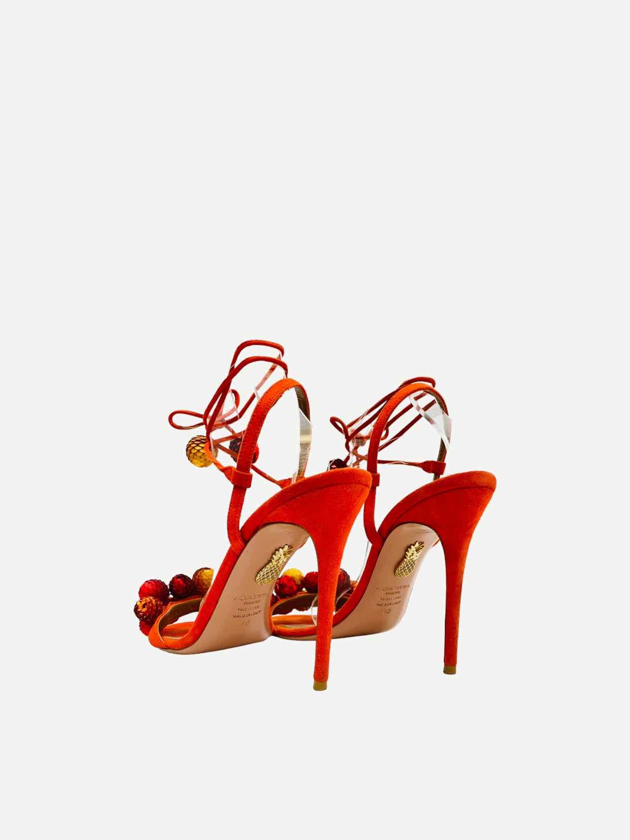 AQUAZZURA Orange Heeled Sandals 40