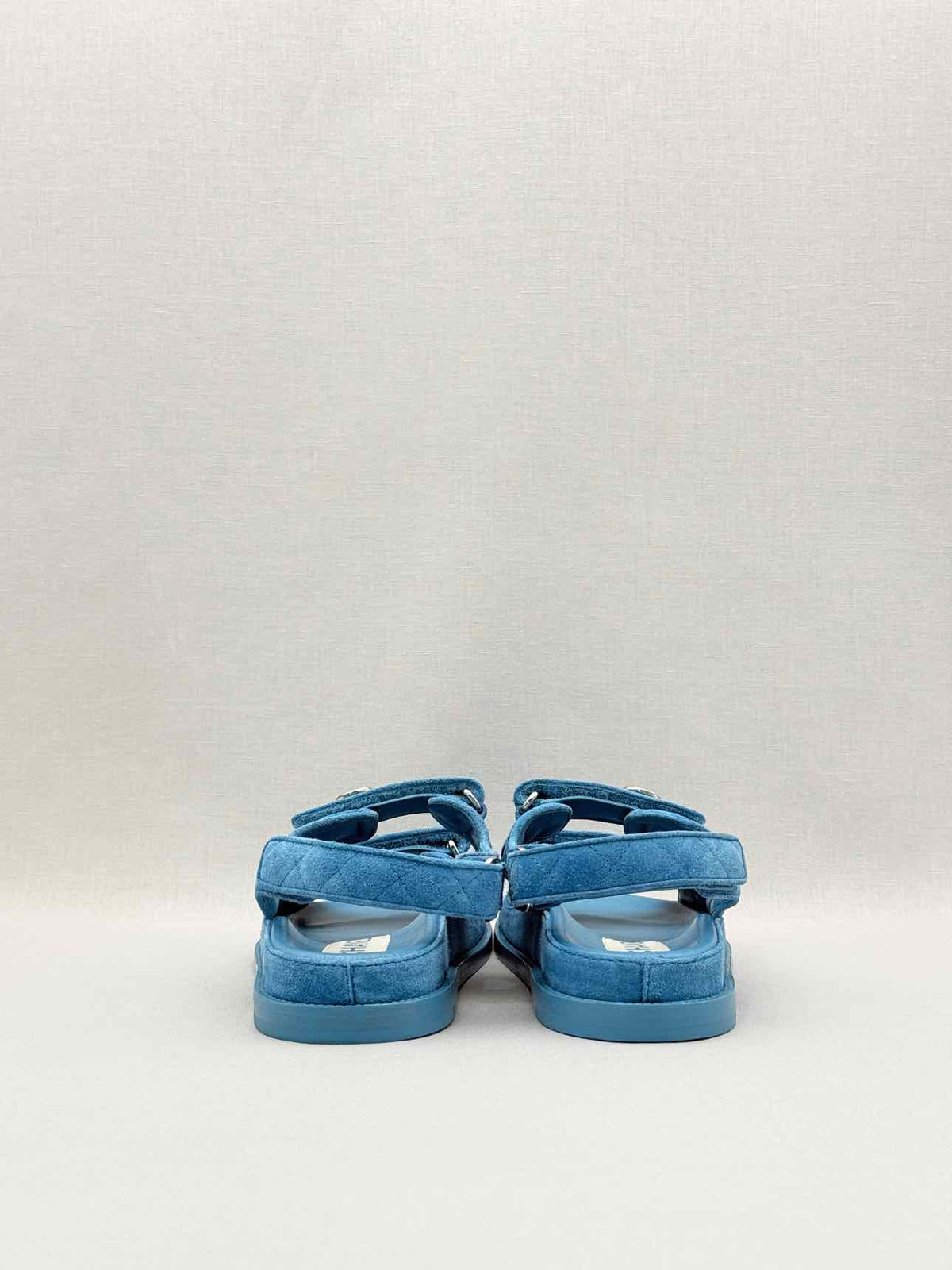 CHANEL Dad Blue Quilted Size EU 39 Sandals