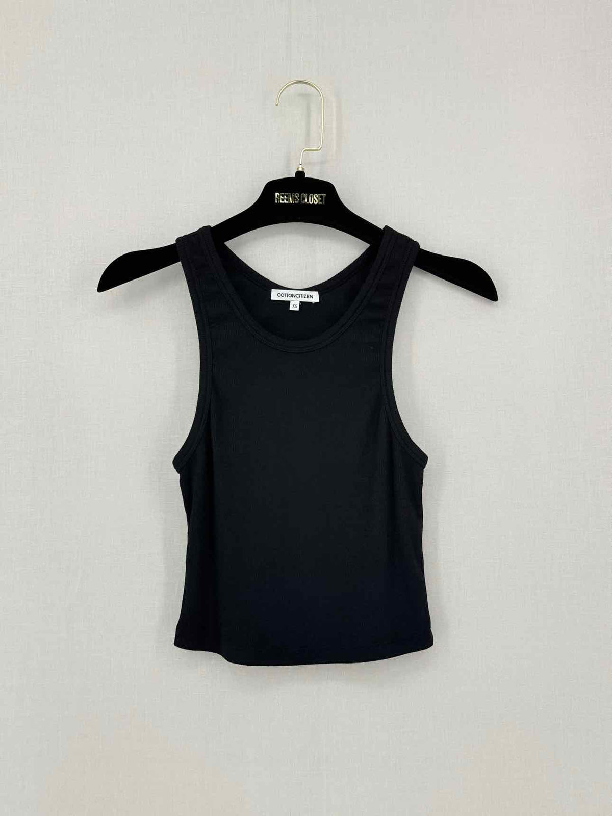 COTTON CITIZEN Verona Black Ribbed Size XSmall Top