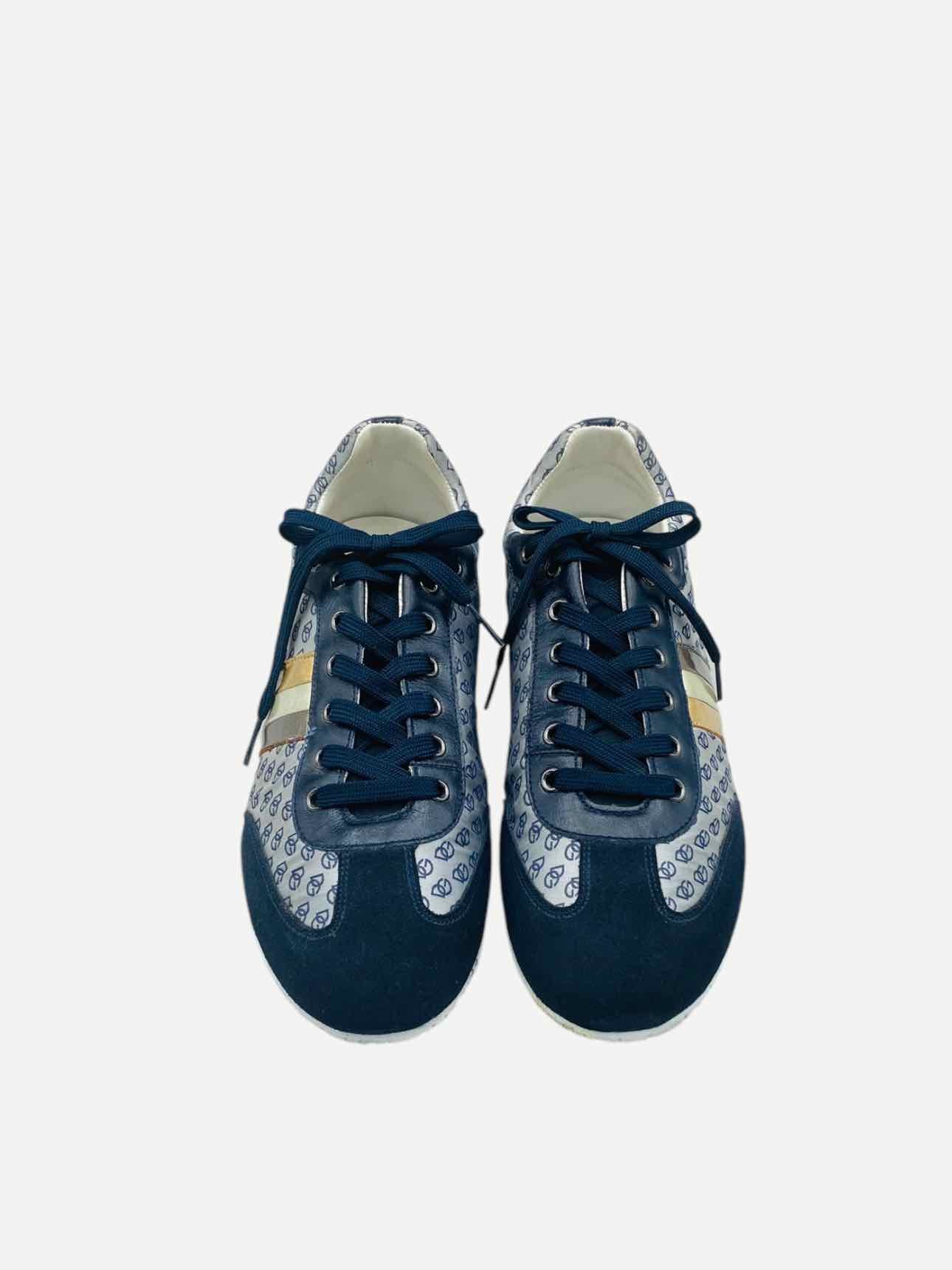 DOLCE & GABBANA Light Blue Monogram Size EU 42 Sneakers