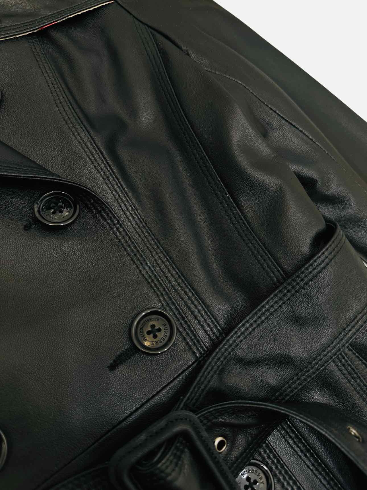 BURBERRY LONDON Double Breasted Black Size Medium Coat