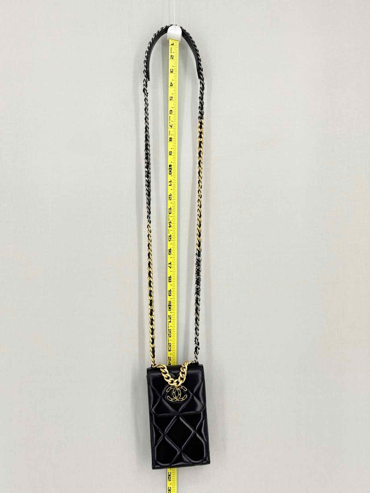 CHANEL Black Quilted Phone case