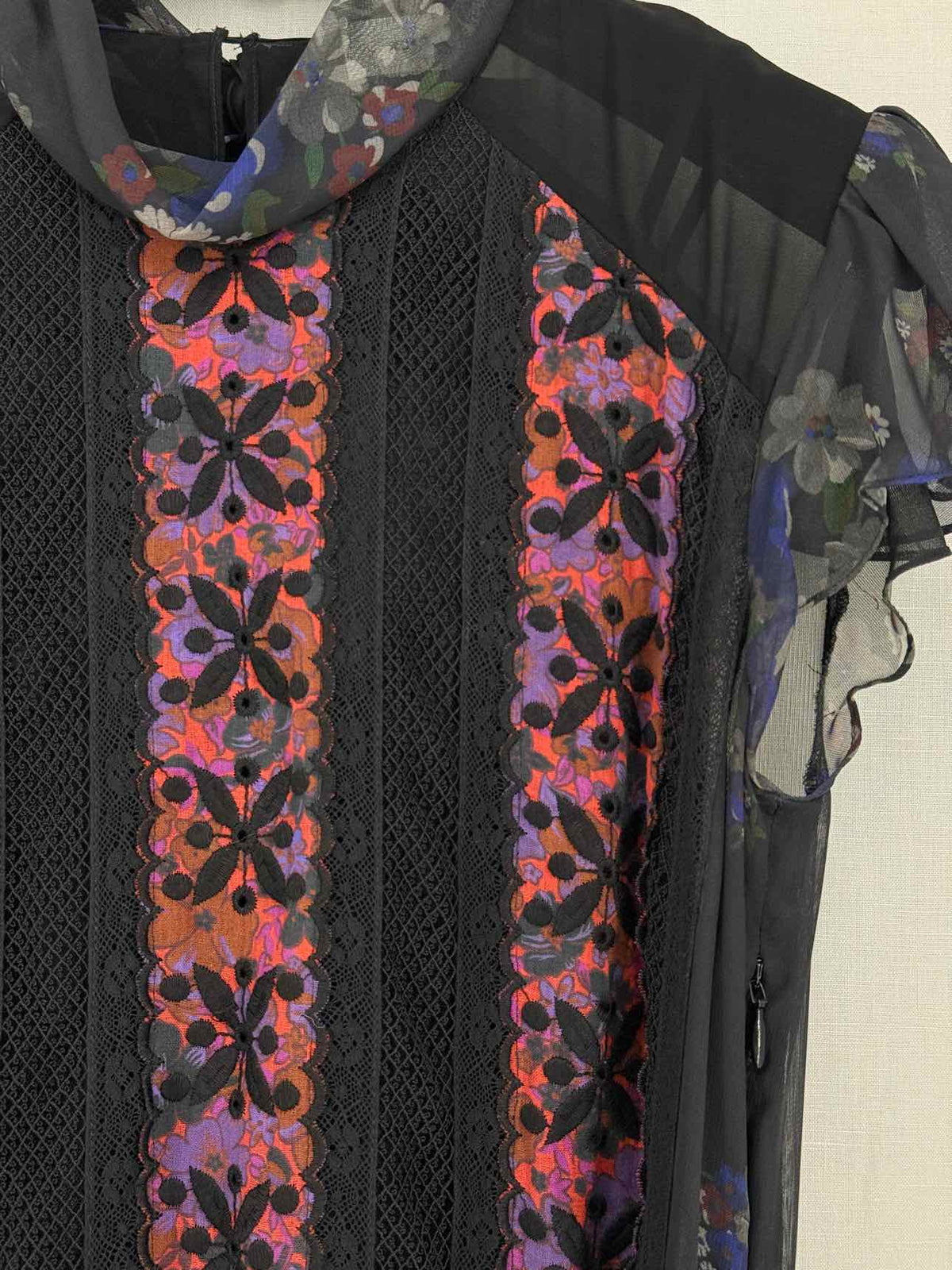 COACH Black Multicolor Size US 00 Midi Dress