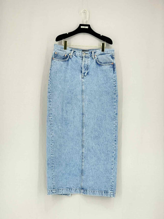 WARDROBE.NYC Blue Scallop Size 29 Midi Skirt