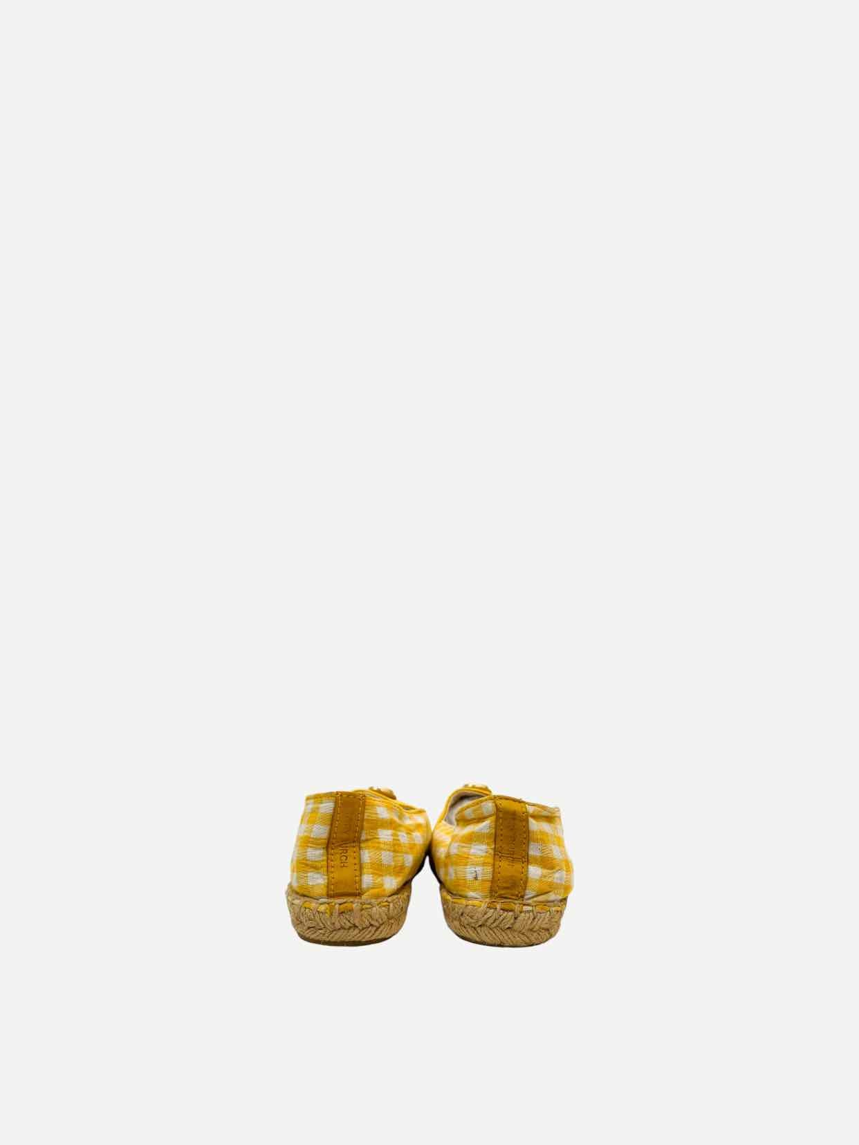 TORY BURCH Espadrille Yellow & White Size EU 38 Flats