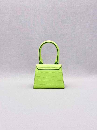 JACQUEMUS Le Chiquito Neon Green Top Handle