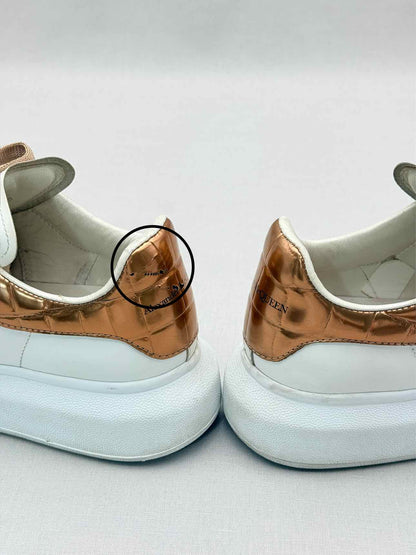 ALEXANDER MCQUEEN White & Bronze Size EU 37 Sneakers