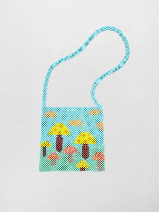 MERCEDES SALAZAR Fungus Blue Multicolor Shoulder Bag