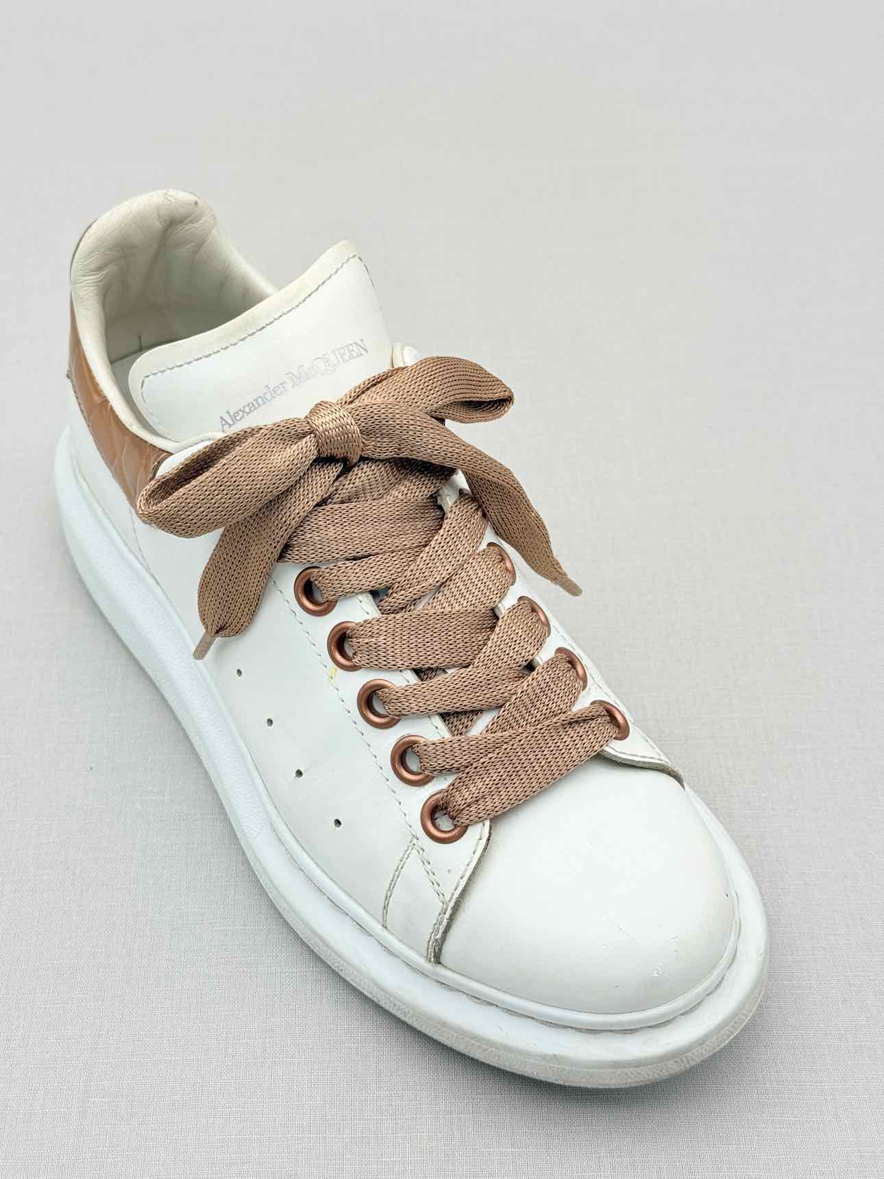ALEXANDER MCQUEEN White & Bronze Size EU 37 Sneakers
