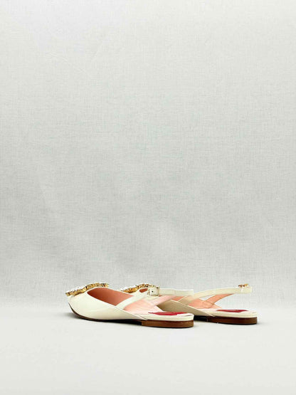 ROGER VIVIER Strass Cream Size EU 37 Flats