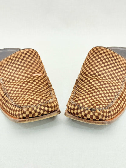 LOUIS VUITTON Brown & Beige Damier Size EU 11.5 Loafers