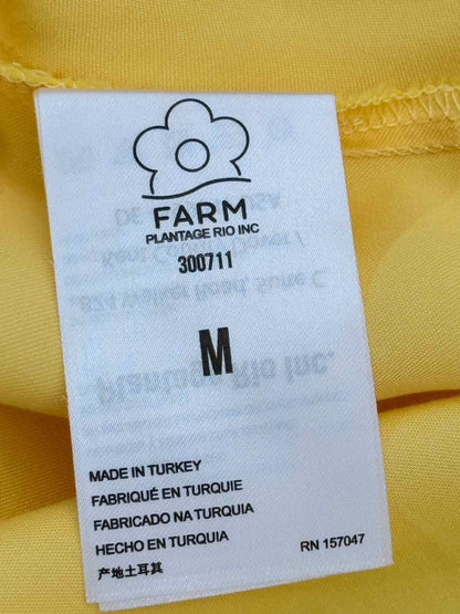 FARM RIO Front Circle Yellow Size Medium Midi Dress
