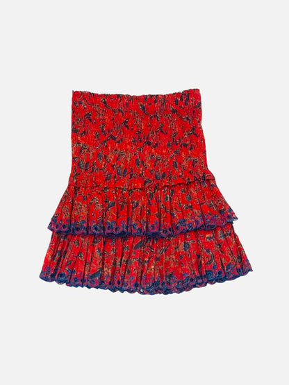 ISABEL MARANT ETOILE Red w/ Black Size US 2 Mini Skirt
