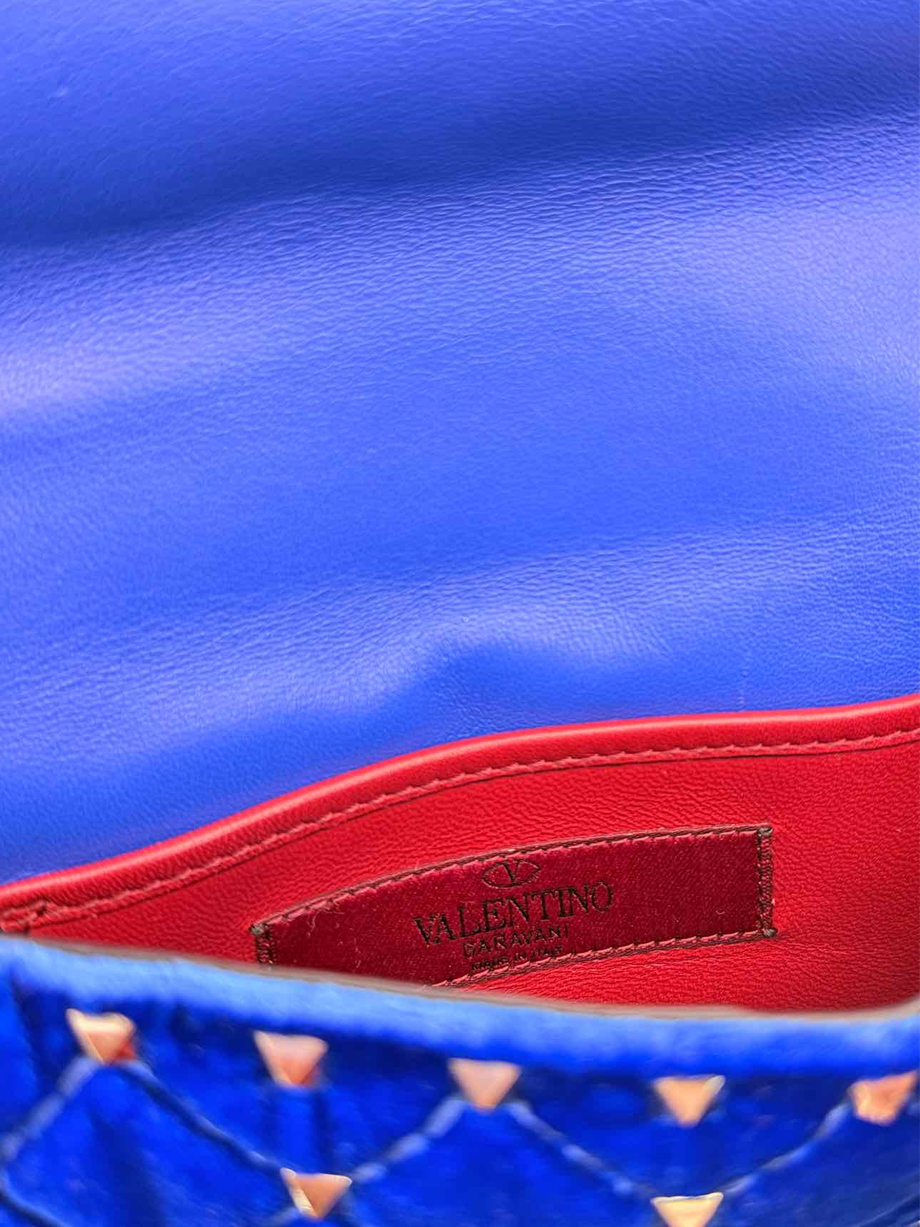 VALENTINO GARAVANI Rockstud Royal Blue Shoulder Bag