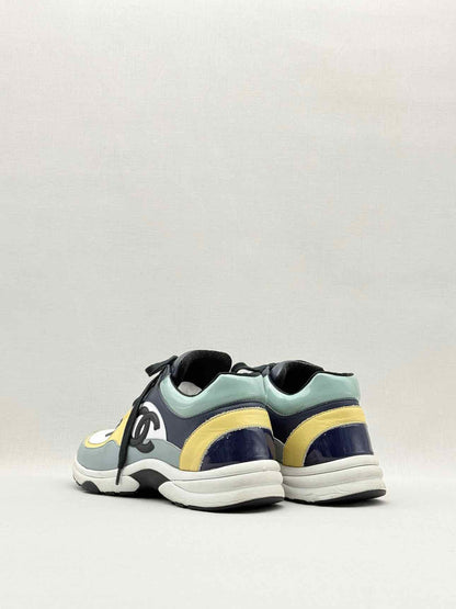 CHANEL White Multicolor Size EU 38.5 Sneakers