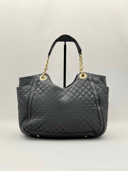 SALVATORE FERRAGAMO Betulla Chain Black Tote Bag