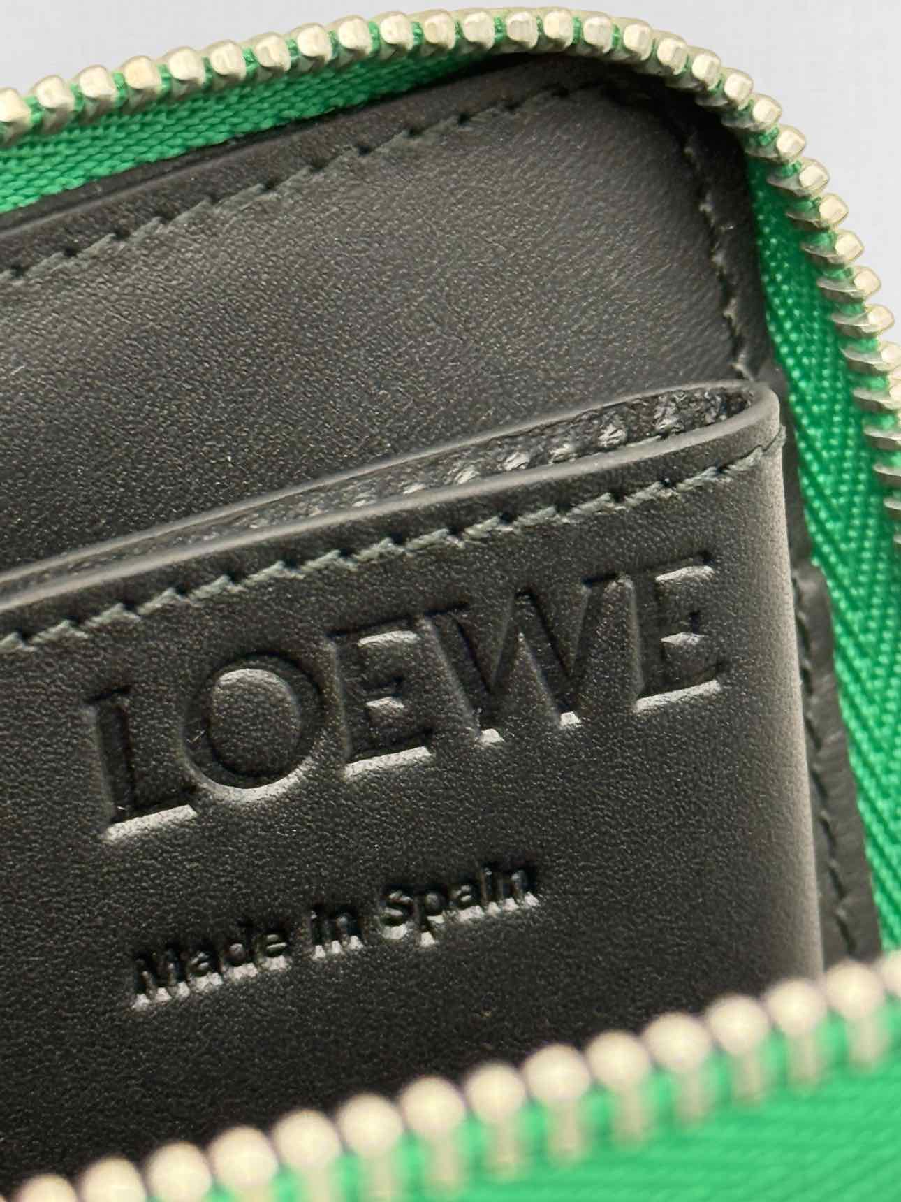 LOEWE White Multicolor Striped Compact Wallet