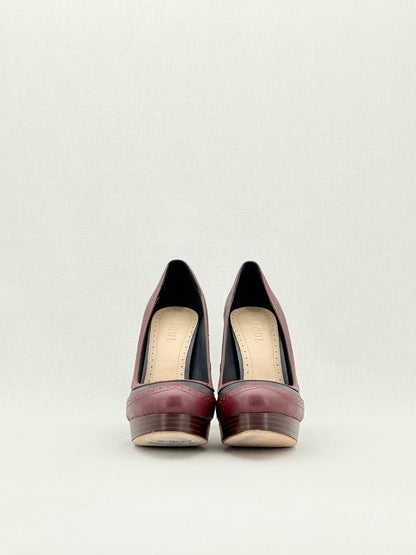 RAOUL Black & Burgundy Size EU 40 Pumps
