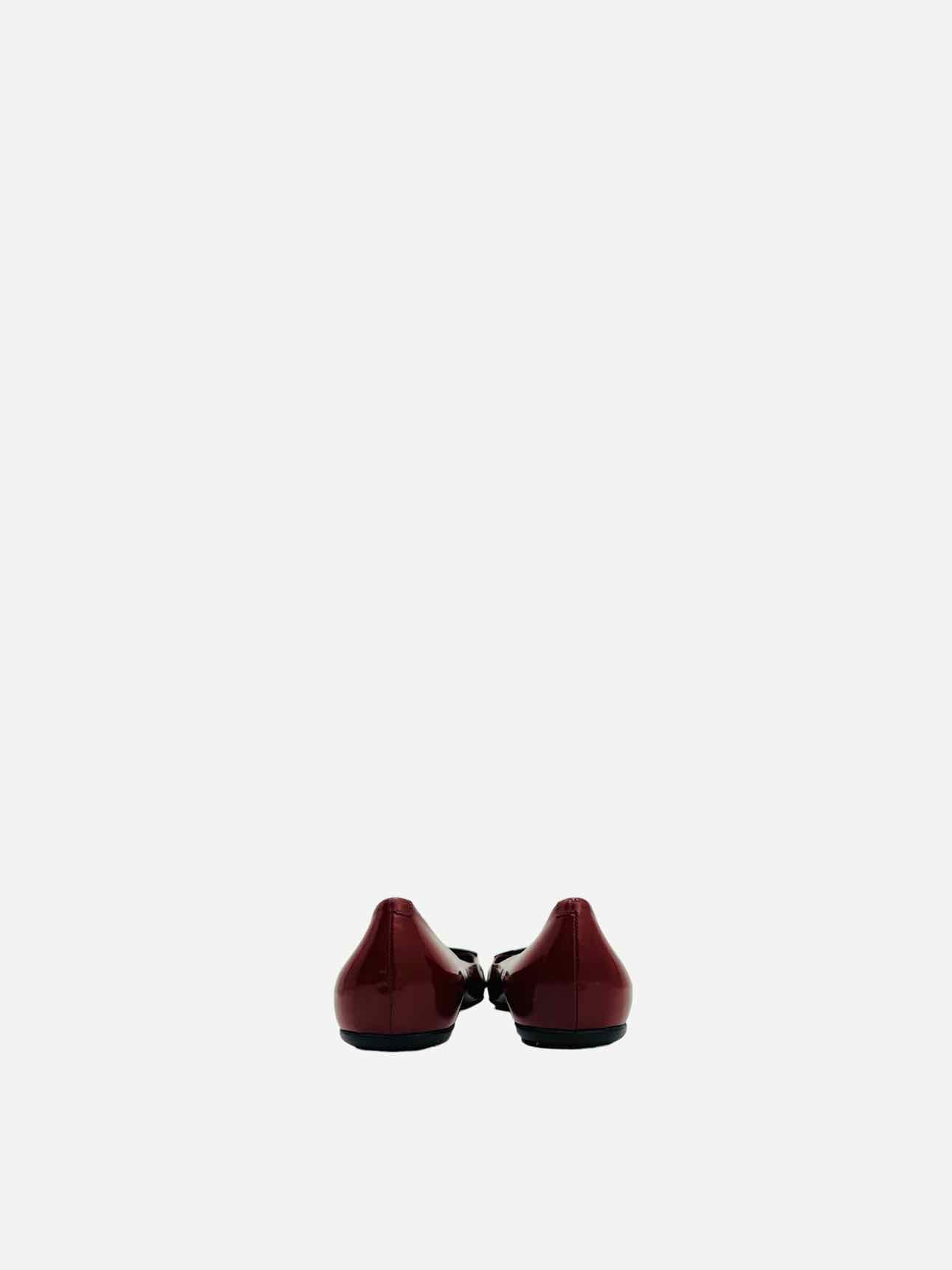 ROGER VIVIER Trompette Red & Black Ballet Flats