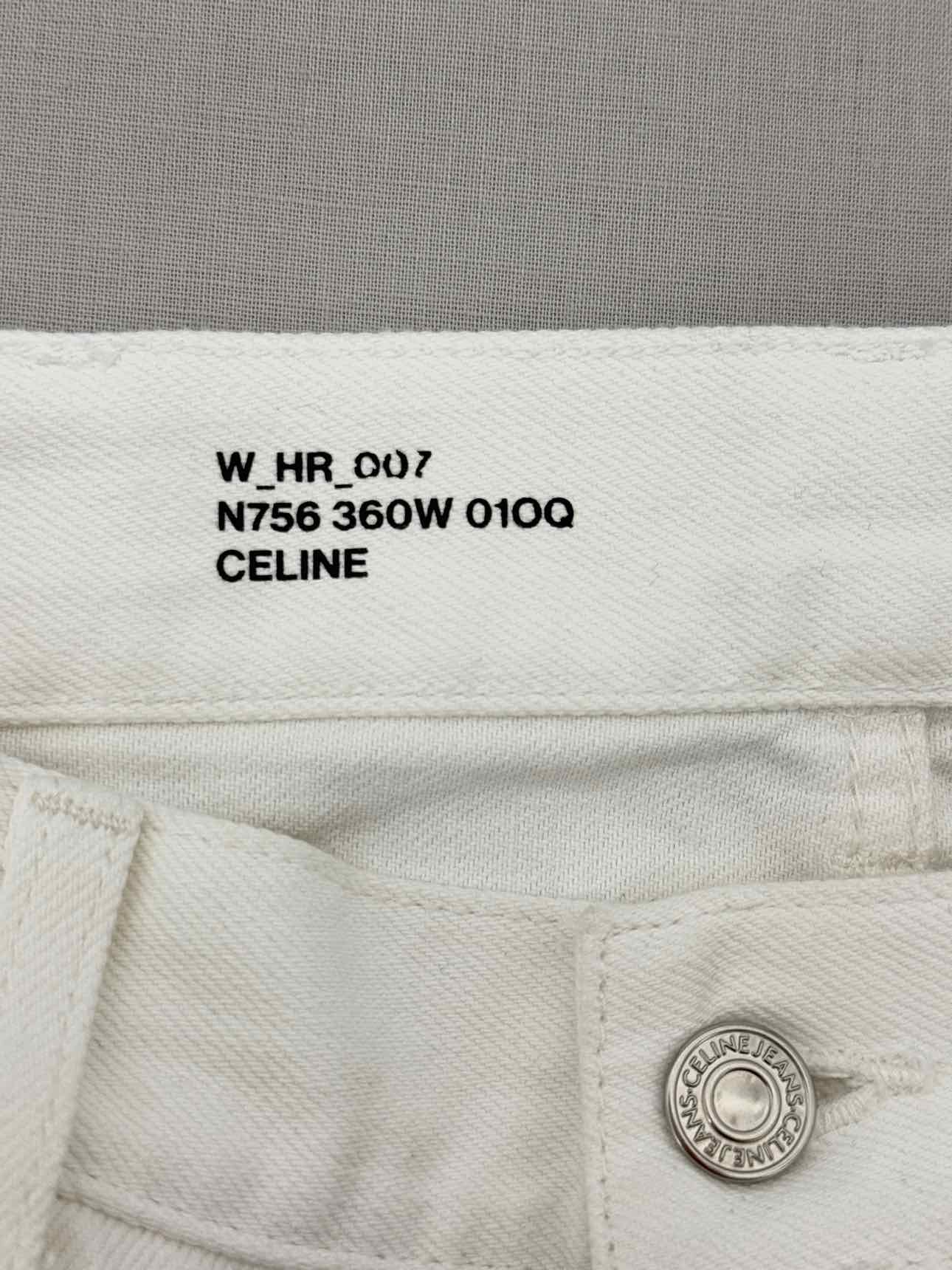 CELINE White Size 28 Jeans