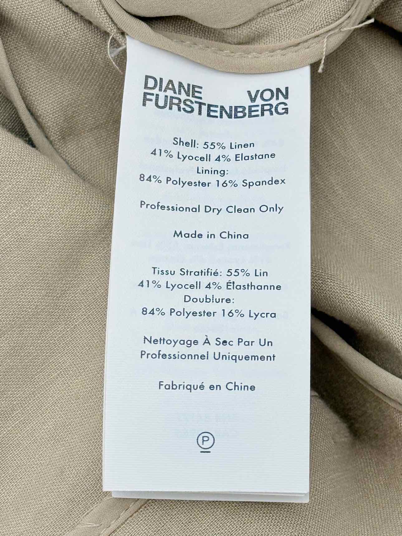 DIANE VON FURSTENBERG Beige Size US 6 Outfit Set