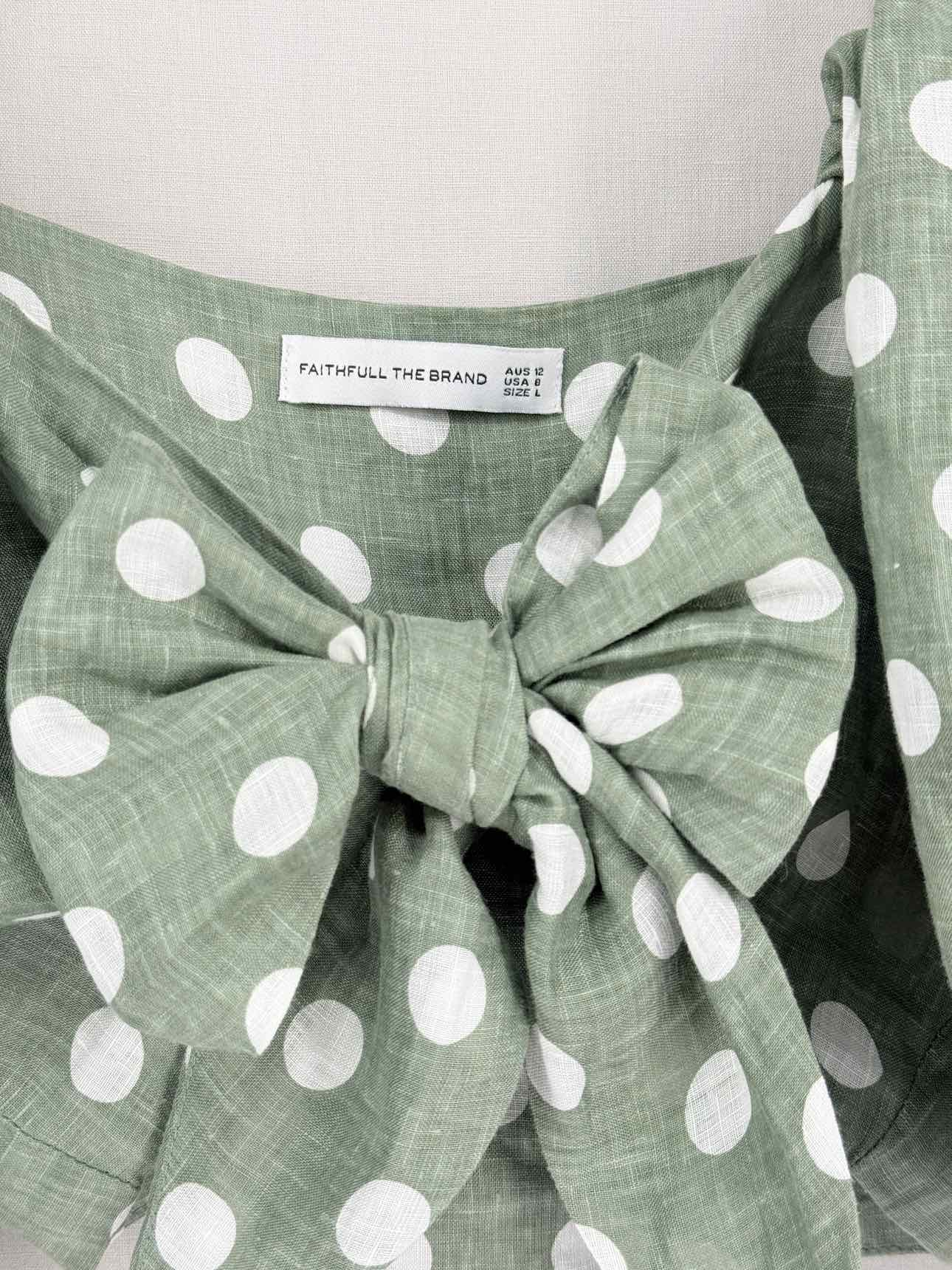 FAITHFULL THE BRAND Idrissy Green Size US 8 Top