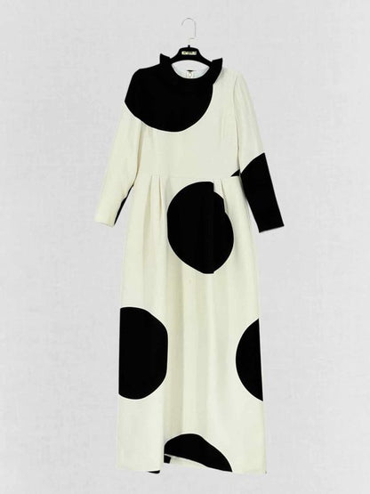 VALENTINO Monochrome White & Black Size US 6 Long Dress