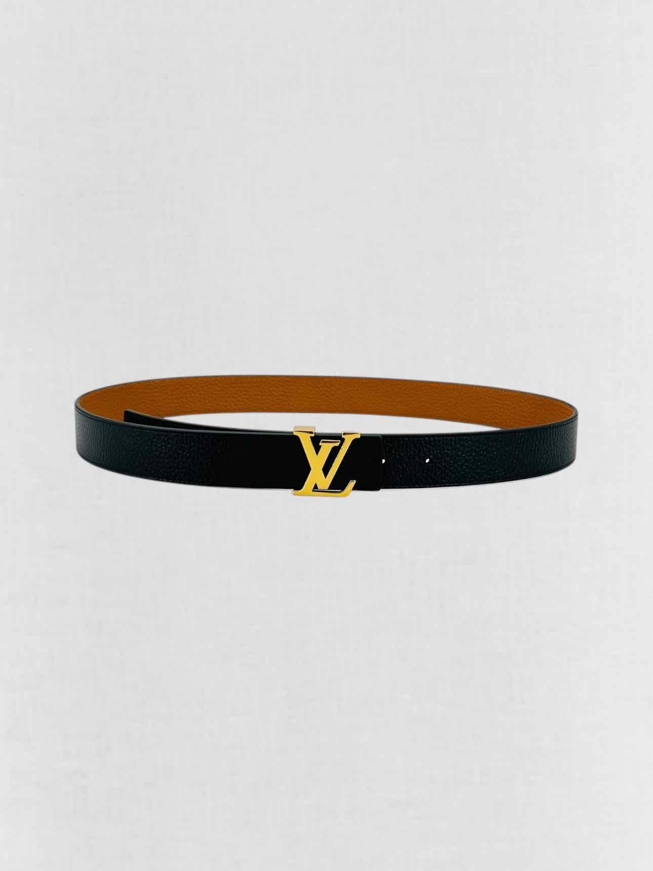 LOUIS VUITTON Black & Tan Belt