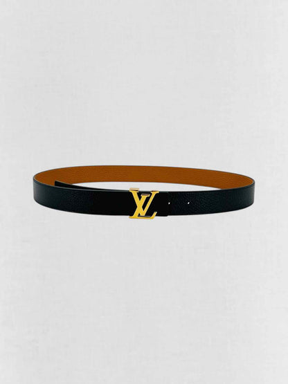 LOUIS VUITTON Black & Tan Belt