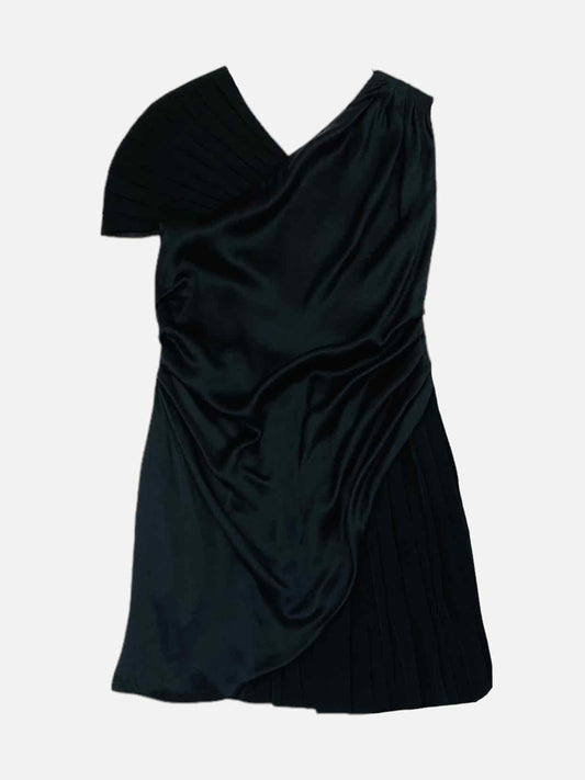 HUGO BOSS Asymmetric Black Mini Dress US4