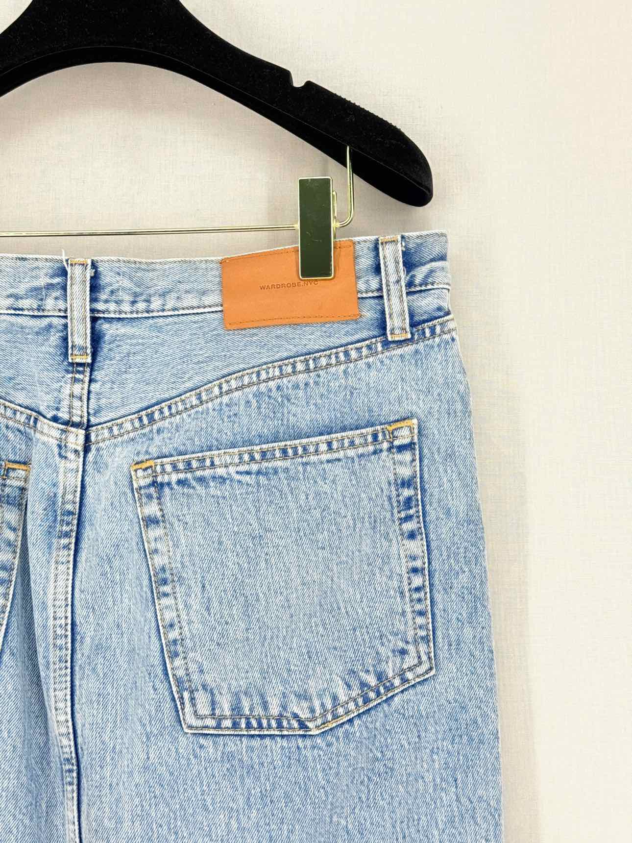 WARDROBE.NYC Blue Scallop Size 29 Midi Skirt