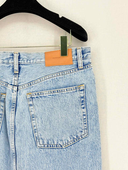 WARDROBE.NYC Blue Scallop Size 29 Midi Skirt