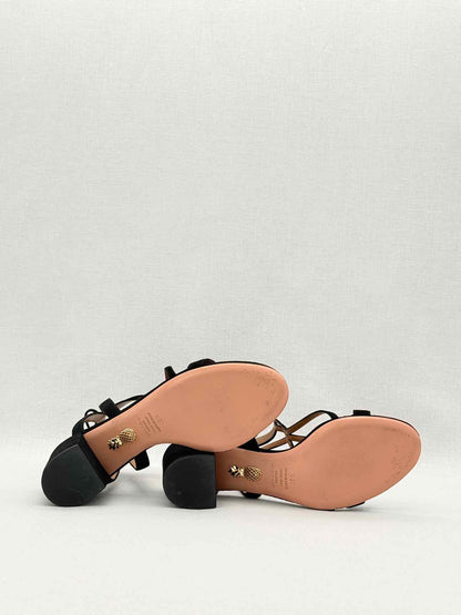 AQUAZZURA Fiji Black Size EU 39.5 Heeled Sandals