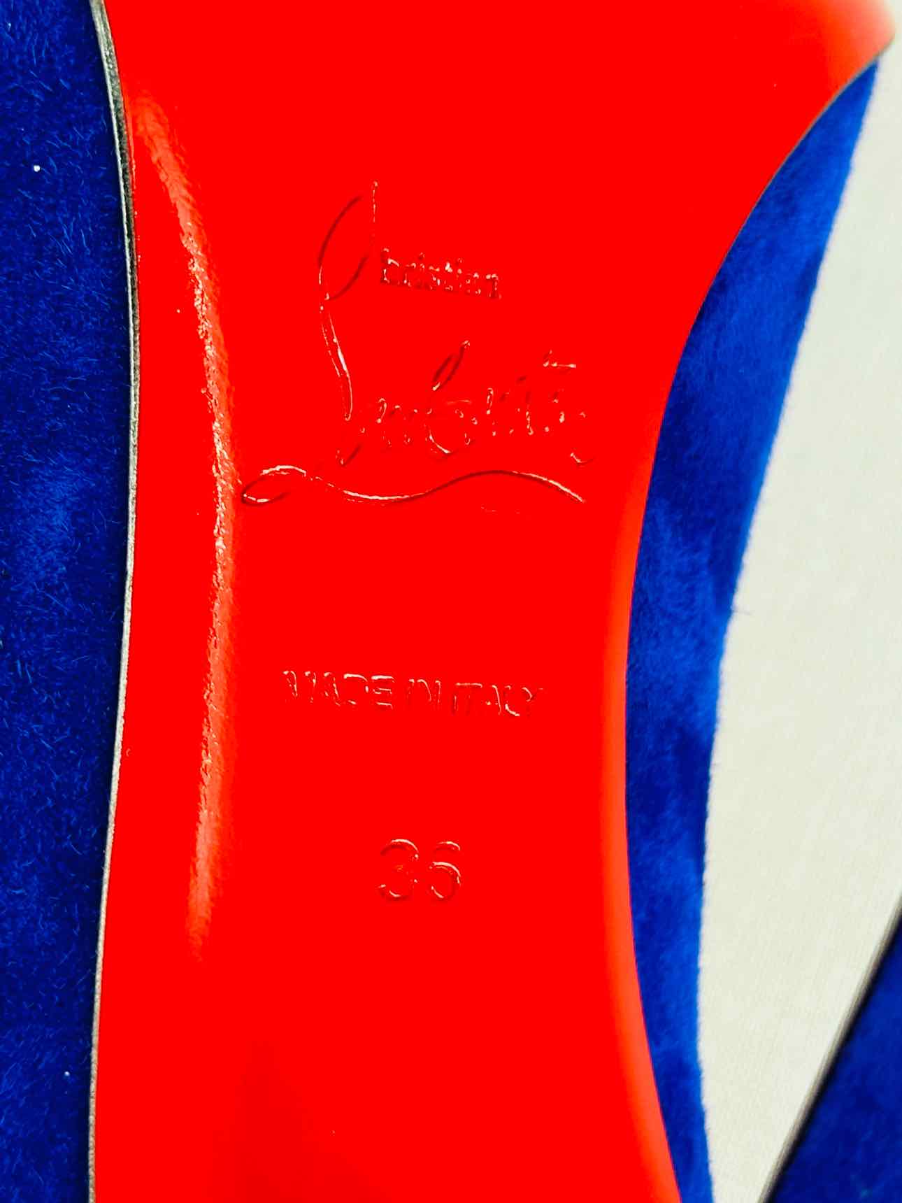 CHRISTIAN LOUBOUTIN Blue Size EU 36 Pumps