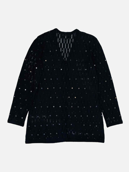 ST. JOHN EVENING Knit Black Size US 4 Cardigan