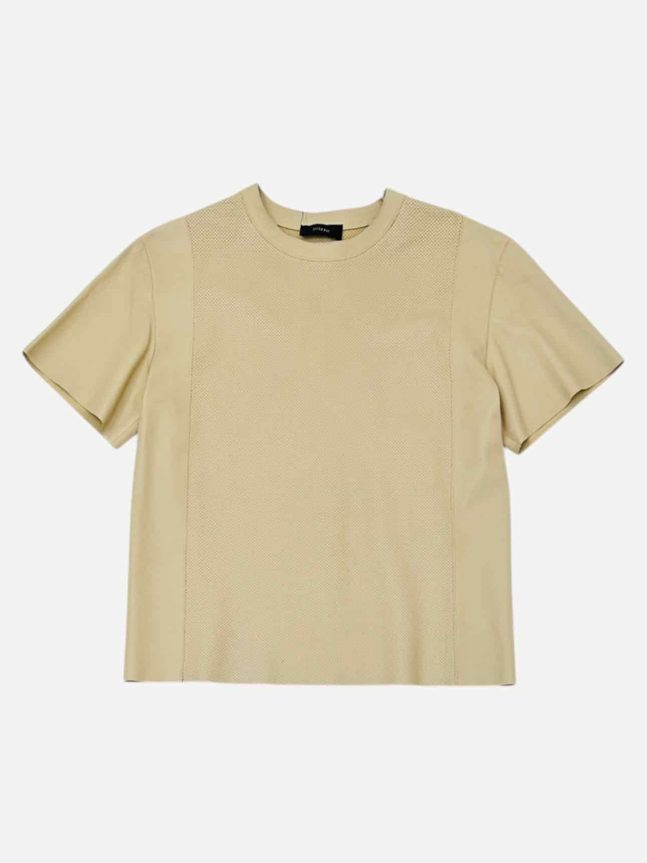 JOSEPH Perforated Beige Size US 4 T-shirt